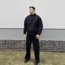 カジュアルストレートパンツ【春用・レトロデザイン・立体裁断】（セットアップ対応）
