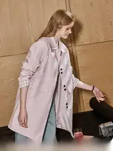 女性用中長丈トレンチコート【韓国スタイル・おしゃれデザイン】