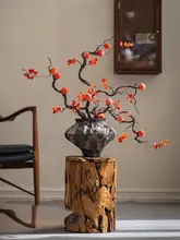 枯れ枝カキのフェイクフラワー【インテリア装飾用・リアルな造花】