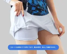 速乾性 通気性 レディース テニス風 ショートスカート【フィットデザイン・スポーツ用・バドミントン・卓球にも対応】