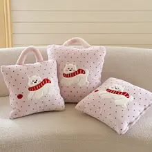 可愛らしいキャラクター抱き枕・ブランケット【二合一・手提げ式・オフィスや車用】（セットアップ対応）