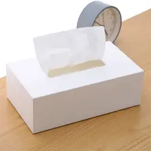 北欧デザインのアクリル製ティッシュボックス【シンプルな純白・軽やかで高級感あり】