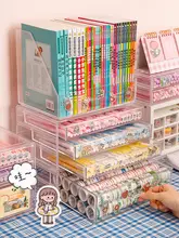デスクオーガナイザー アクリル製 本立て 収納ボックス 文房具 絵本 ラック 家庭用 勉強 キッズ 男の子 女の子