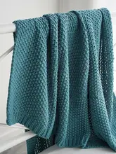 毛糸ブランケット 一人用リラックスブランケット 夏用 ニット ジャングルイエロー