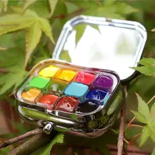 高級感溢れる水彩分装鉄盒ミニ携帯絵具パレット【24色・手帳用】