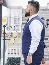 スーツベスト 男性 大きなサイズ 秋 背心 ルーズ スタイル 職業用 作業着 礼服