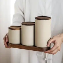土陶製 密閉保存容器セット【茶葉・コーヒー豆・穀物用・防潮】