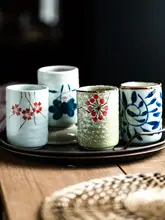 美しいデザインの手描き陶器マグカップ【家庭用・高品質・個人用】