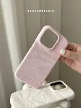 secondstudio 高級感のあるiPhone用ケース【国風サテン風デザイン・手作り本革・シンプルハードケース】