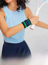 女性用 スポーツリストバンド【バドミントン・フィットネス・吸汗・春夏用】