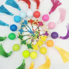 カラフルなゴルフ中国結びボールストラップ【ホルダー付き・赤いギフトボックス】