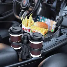 車載用スマホホルダー付きドリンクトレイ【飲み物置き・コンパクトサイズ】