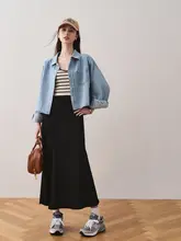 カジュアルコットンデニムシャツ【春用・フィット・ショートジャケット】