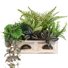 壁掛けプランター 引き出し型 ヴィンテージ おしゃれ 多肉植物 ガーデニング ベランダ 屋外 ウォールデコ