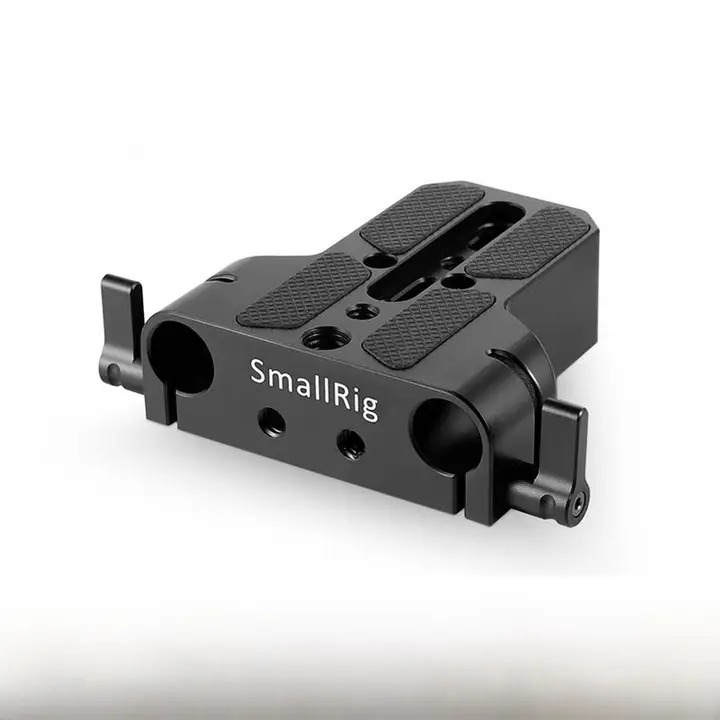 汎用15mmダブルホールパイプクランプ用アクセサリーベースプレート【クイックリリース・コンパクト設計】（セットアップ対応）