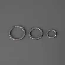 チタン合金製 キーホルダーリング【薄型・平円形・簡易クリンチ・EDC用】