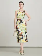 シンプルなデザインのキャミソールワンピース【サイドスリット・カーディガン付き・セットアップ対応】