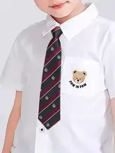 チェック柄JKカラーシャツ【学院風・ブラウン・レトロデザイン・子供用】