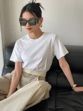 快適で着心地の良い綿100%丸首短袖Tシャツ【シンプルデザイン・女性用・夏用】