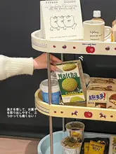 おしゃれなキッチン用移動式多層収納ワゴン【リビング・キッチン・お菓子置きに最適】