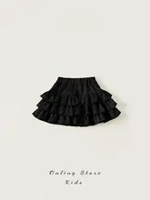 チュールスカート キッズ ガールズ ブラック ふわふわ ボリューム おしゃれ 春 秋