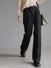 ワイドスラックス レディース チャイナボタン ヴィンテージ ハイウエスト 着痩せ ストレート 秋 「Warmo」