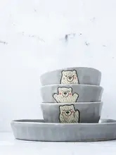 北極熊デザインの陶器製 コーヒーカップ【スプーン付き・クリエイティブデザイン】