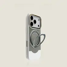 iPhone用 スマホケース【ブルー・360度スタンド・防衝撃・マット仕上げ】
