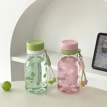 夏にぴったりのトライタン製吸管付き水筒【高耐熱・携帯便利・女性向け】