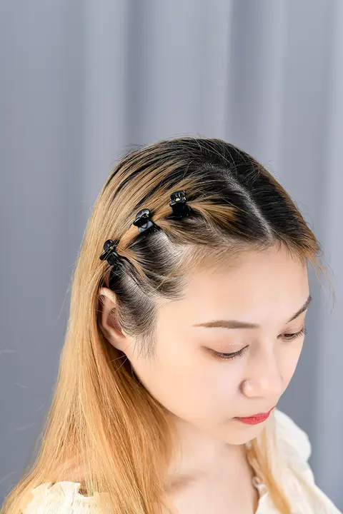 ミニ黒色ヘアクリップ【小型・散髪用・女性用】