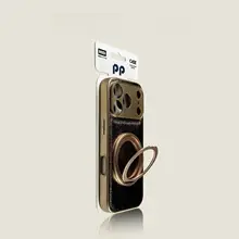 リュックスのリザード模様iPhoneケース【紫色・金属回転スタンド付き・衝撃吸収・全包デザイン】