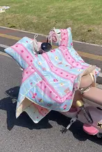 花柄 電動バイク用 風よけカバー【冬用・裏起毛・防水・防風】