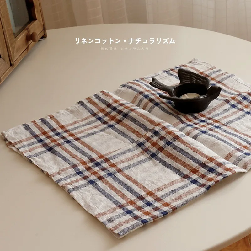 シンプルチェック柄 コットンリネン製 テーブルクロスの実用性と適用シーン