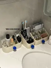 ドレッサー 卓上 コスメ収納ラック 仕切り付き プラスチック 化粧品 香水 リップ 小物 メイクブラシ 整理整頓