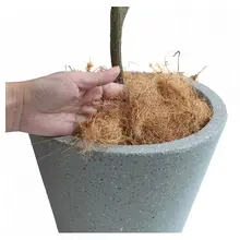 リアルな植物風デコレーションプランター【ブラウンココナッツマット・グリーンエコディスプレイ】