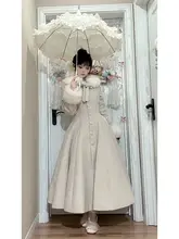 クラシックなデザイン！ロングウールコート【ウエスト絞り・シングルボタン・冬用】