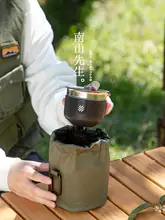 純チタン製 ポータブル旅行用ティーセット【一つのポットと三つのカップ】（セットアップ対応）