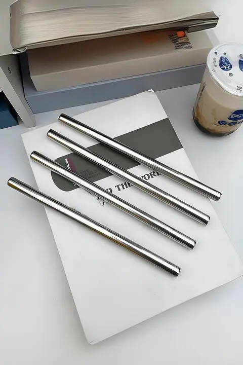 304ステンレス製 タピオカミルクティー用太ストロー【再利用可能・環境に優しい・携帯便利】