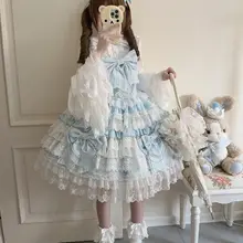 十字リボンデザインのロリータ風ジャンパースカート【甘美なドールスタイル】
