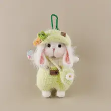 可愛いデザインのウサギぬいぐるみキーホルダー【おしゃれなバッグチャーム・ギフトに最適】