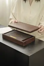 高級黒胡桃材の証明書収納ボックス【ハードシェル・天地蓋・家庭用】