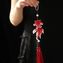 華やかさを添える刺繍入り中華風帯飾り【古典的なデザイン・鯉モチーフ】