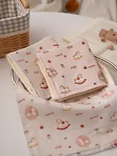 可愛らしい木馬デザインの子供用コットンハンドタオル【六層フリース・吸水性・極上の柔らかさ】（セットアップ対応）