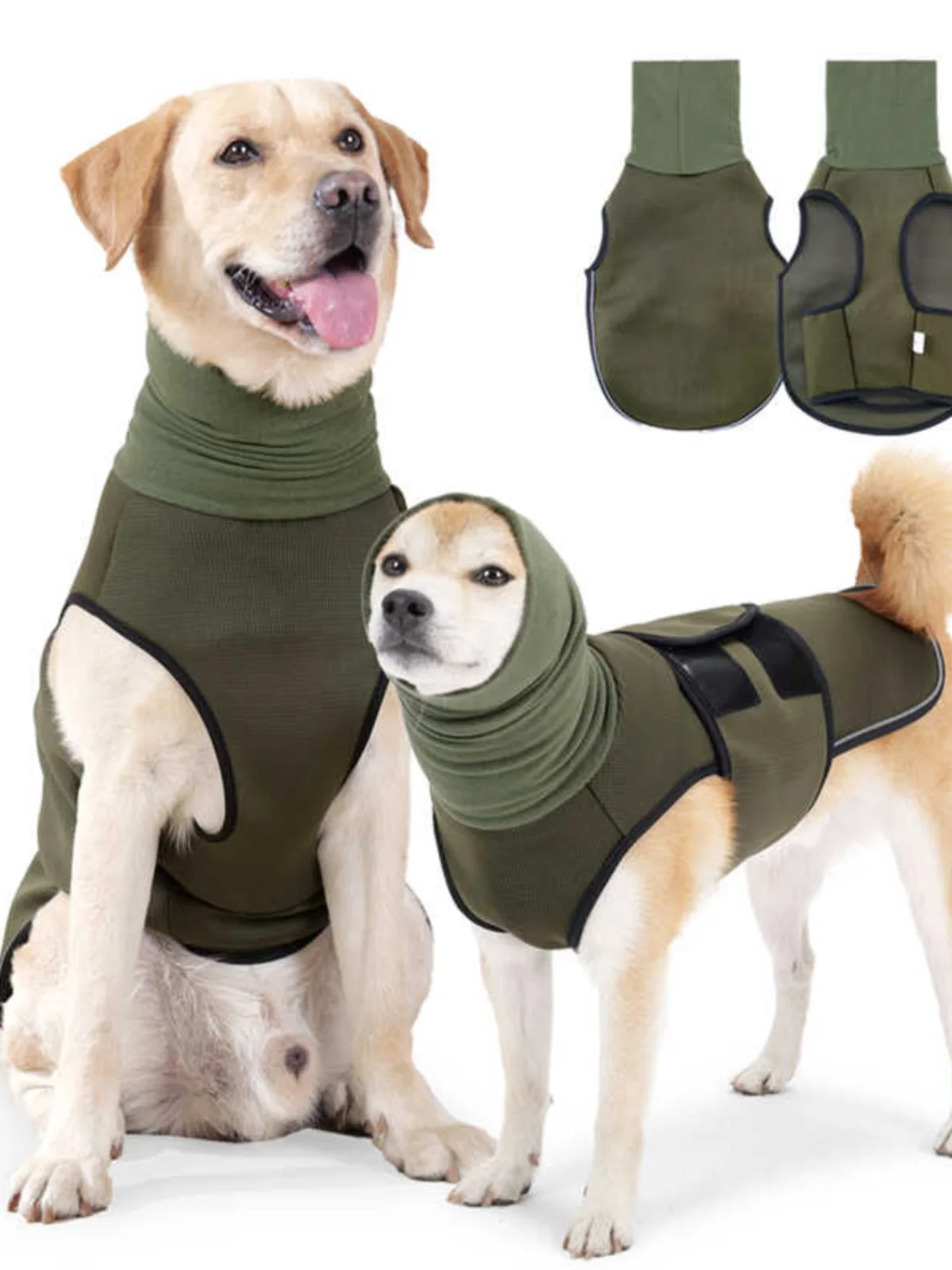 中大型犬用防音衣：温かい素材で雷や驚きに対応