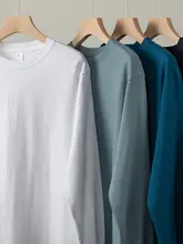 極上の柔らかさの秋冬用長袖Tシャツ【無地・フィット・厚手・カジュアル】