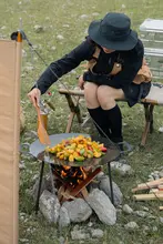 Naturehike 鉄製 平底 バーベキューパン【アウトドア用・キャンプ・グリル・ピクニック】