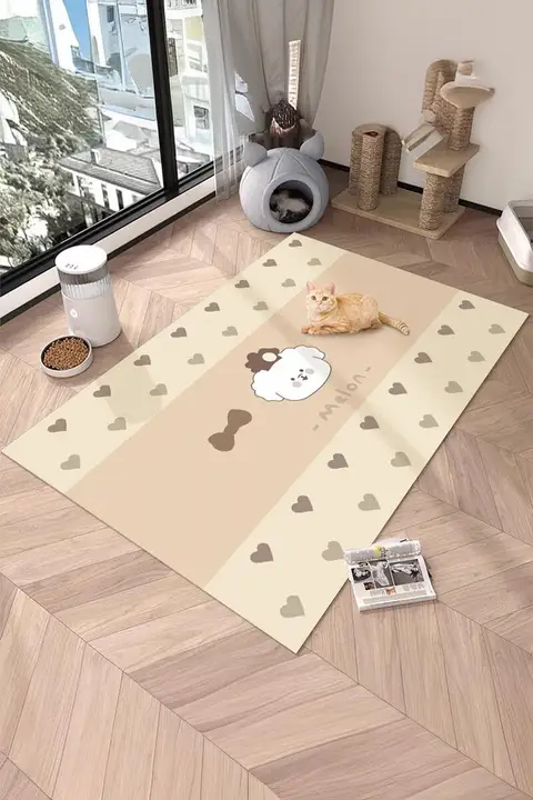 ペット用防水マット【滑り止め・PVC素材・犬猫用・お手入れ簡単】