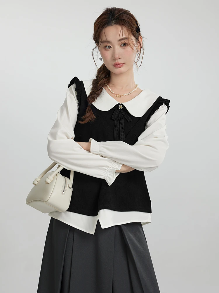 春季にぴったりな大きいサイズのダミー2点セット長袖シャツ：愛蔷薇ブランドの法式スタイルが実用性をどう支えているか