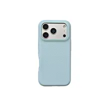 スマホケース ハードケース 合皮 ライテクスチャー マット加工 ハンドメイド ベビーブルー 爽やか かわいい iPhone 14 15 16 17 18 Pro 対応