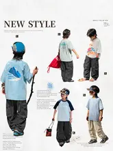 男の子用 夏用 軽量カジュアルパンツ【子供用・ワークスタイル・長パンツ】